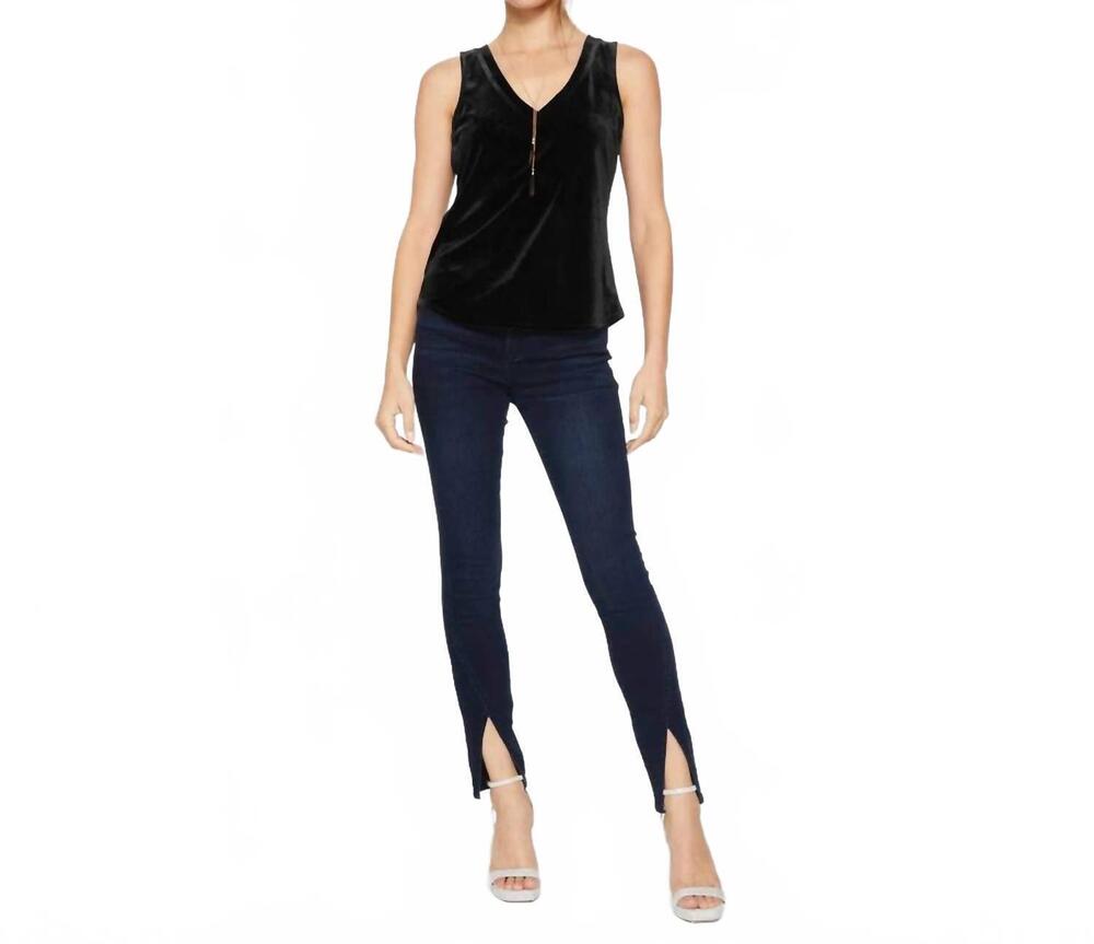 NEW ANOTHER LOVE acacia tank top in black velvet